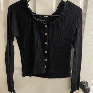 Black Button up Top
